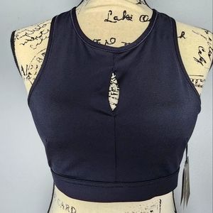 Nike swoosh keyhole high neck bra